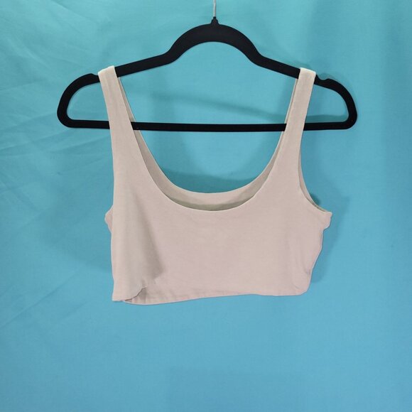 Cotton On Womens Beige Crop Tank Top Medium - Picture 5 of 6